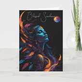 Samhain Pagan Witch zegende Halloween Herfst Night Kaart (Voorkant)