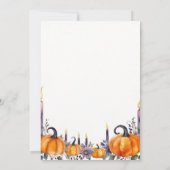 Samhain Party Fall Pumpkins & Candles Invitation Kaart (Achterkant)
