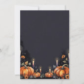 Samhain Party Fall Pumpkins & Candles Invitation Kaart (Achterkant)