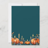 Samhain Party Herfst Pumpkins & Candles Invitation Kaart (Achterkant)