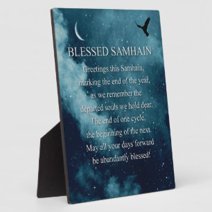 Samhain Raaf en Halve Maan Zegen Decoratie Fotoplaat