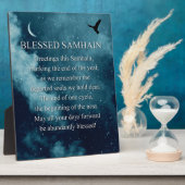 Samhain Raaf en Halve Maan Zegen Decoratie Fotoplaat (Zijkant)
