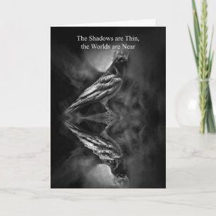 Samhain Raven Crow Zegen Gedicht Kaart