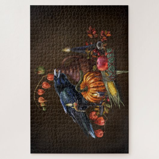 Samhain ritueel met raven legpuzzel (Verticaal)
