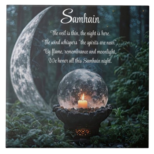 Samhain Sabbat decoratie Tegeltje (Voorkant)