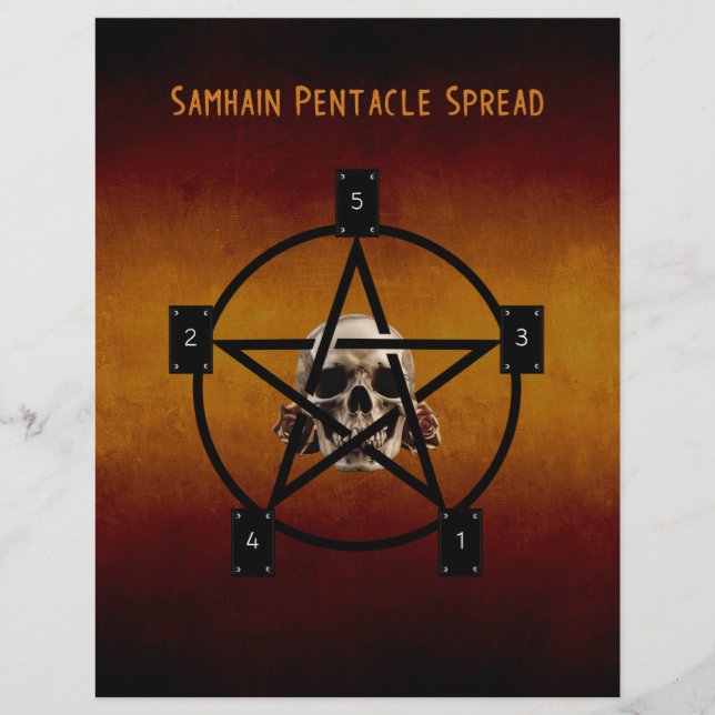 Samhain Tarot Spread 2 Sided Paper Book of Shadows (Voorkant)