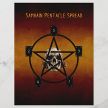 Samhain Tarot Spread 2 Sided Paper Book of Shadows
