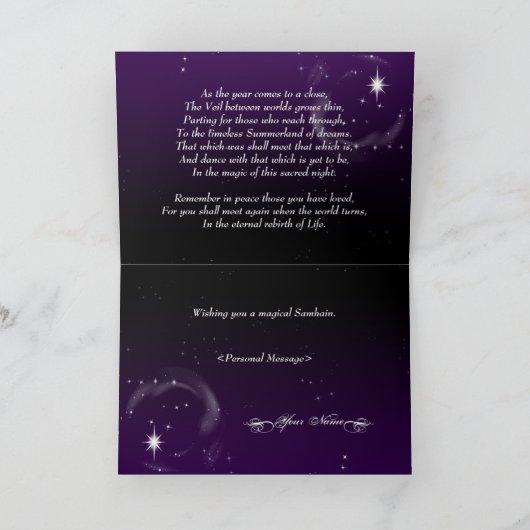 Samhain Tidings Kaart (Binnen)