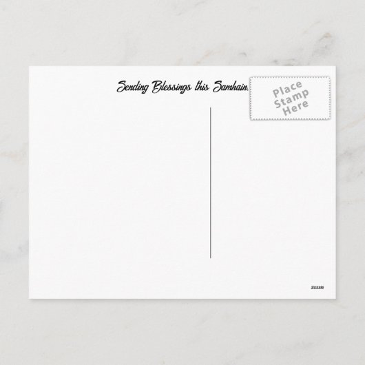 Samhain Uil kaarsen Feestdagenkaart (Achterkant)