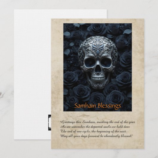 Samhain wenskaart bedankkaart (Voorkant / Achterkant)