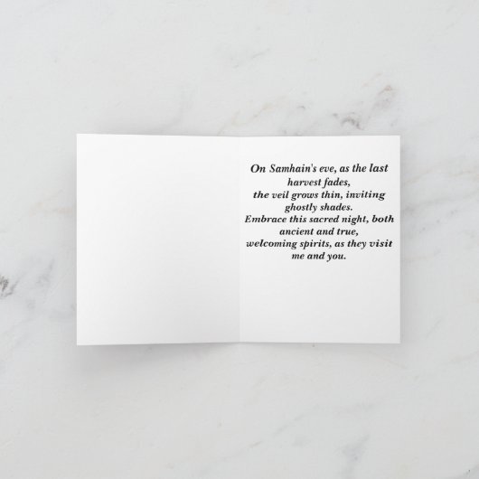 Samhain wenskaart kaart (Binnen)