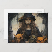 Samhain Witch briefkaart (Voorkant / Achterkant)