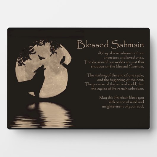 Samhain Wolf Owl Raven Decor Fotoplaat (voorkant)