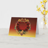 Samhain Wreath Wenskaart Kaart (Gele Bloem)