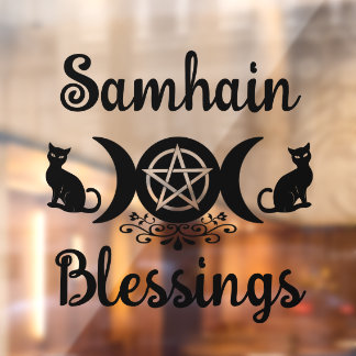 Samhain Zegeningen Celtic Wiccan Halloween Raamsticker