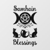 Samhain Zegeningen Celtic Wiccan Halloween Raamsticker (Vel)