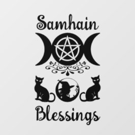 Samhain Zegeningen Celtic Wiccan Halloween Raamsticker