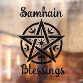 Samhain zegeningen Halloween heksen zegen Raamsticker