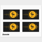 Samhain zegeningen, heks rechthoekige sticker (Vel)