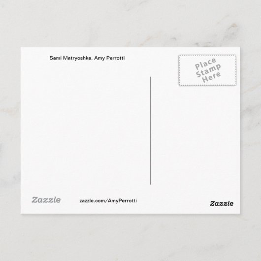 Sami (blond haar) Matryoshka Briefkaart (Achterkant)