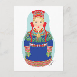 Sami (blond haar) Matryoshka Briefkaart
