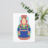 Sami (bruin haar) Matryoshka Briefkaart (Staand voorkant)