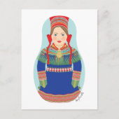 Sami (bruin haar) Matryoshka Briefkaart (Voorkant)
