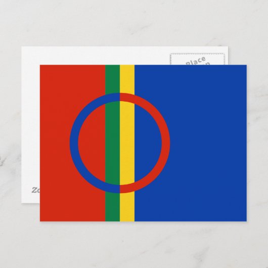 Sami Flag Briefkaart (Voorkant / Achterkant)