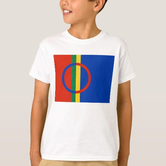 Sami Flag Kinderen Ringer T-Shirt (Voorkant)