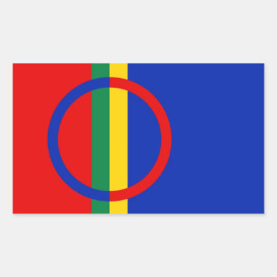 Sami Flag Rechthoekige Sticker
