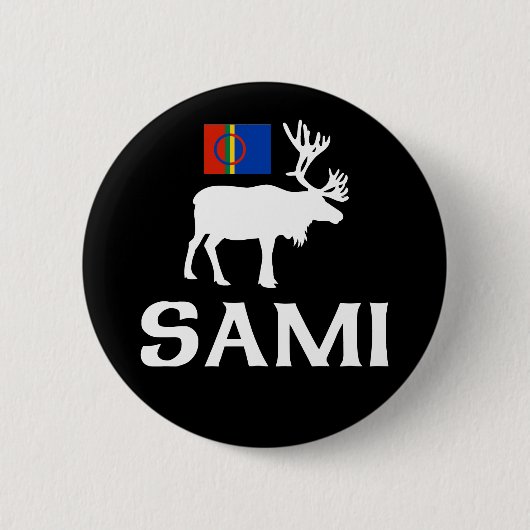 Sami, het volk van acht seizoenen ronde button 5,7 cm (Voorkant)
