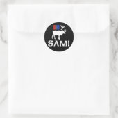 Sami, het volk van acht seizoenen ronde sticker (Tas)