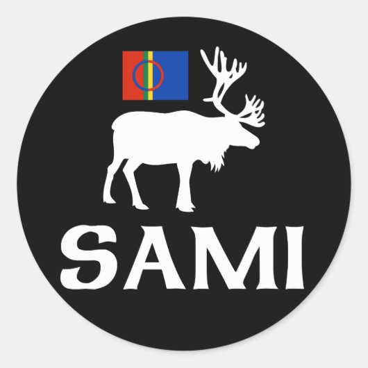 Sami, het volk van acht seizoenen ronde sticker (Voorkant)