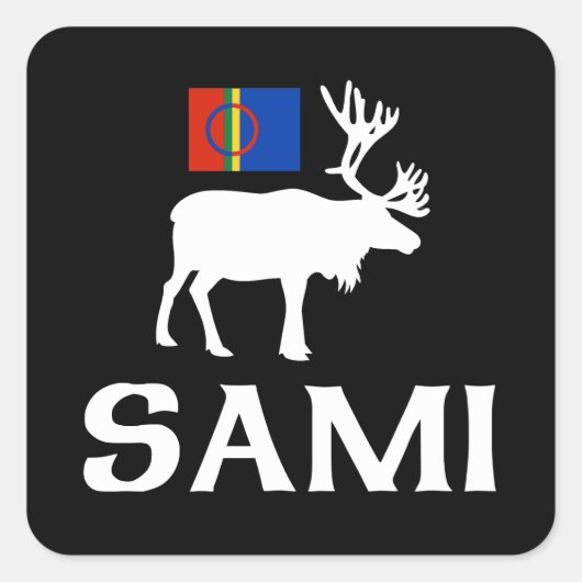 Sami, het volk van acht seizoenen vierkante sticker (Voorkant)