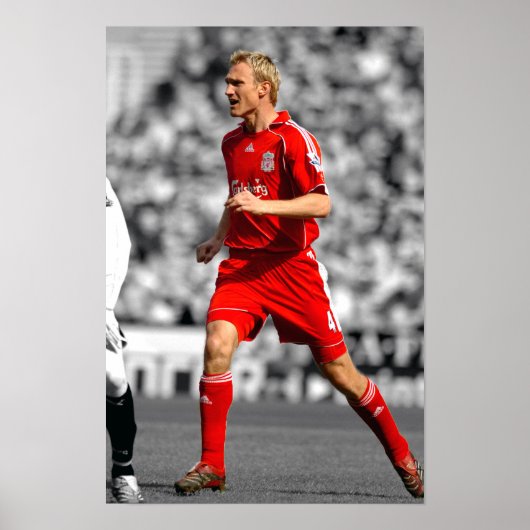 Sami Hyypia speelt voor Liverpool FC Poster (Voorkant)