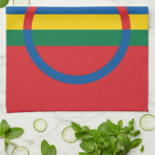 sami is de vlag van een handdoekschandaal theedoek (Gevouwen)