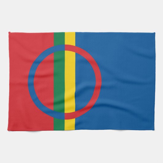 sami is de vlag van een handdoekschandaal theedoek (Horizontaal)