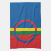 sami is de vlag van een handdoekschandaal theedoek (Verticaal)