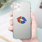 Sami lippenstift liefde vlag sticker (Telefoon)