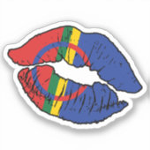 Sami lippenstift liefde vlag sticker (Voorkant)