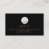 Sami Metallic Roos Gold Black Lijst Aangepaste bed Visitekaartje (Achterkant)