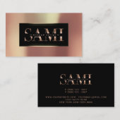 Sami Metallic Roos Gold Black Lijst Vip Visitekaartje (Voorkant / Achterkant)