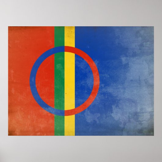 Sami people flag poster (Voorkant)