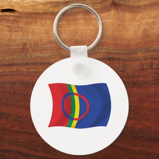 Sami People Flag Sleutelhanger (Voorkant)