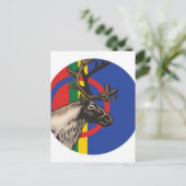Sami Rendier Sami Nationale Dierenvlag Briefkaart (Staand voorkant)