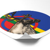Sami Rendier Sami Nationale Dierenvlag Poster (Hoek)