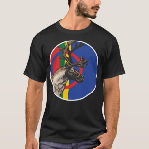 Sami Rendier Sami Nationale Dierenvlag T-shirt
