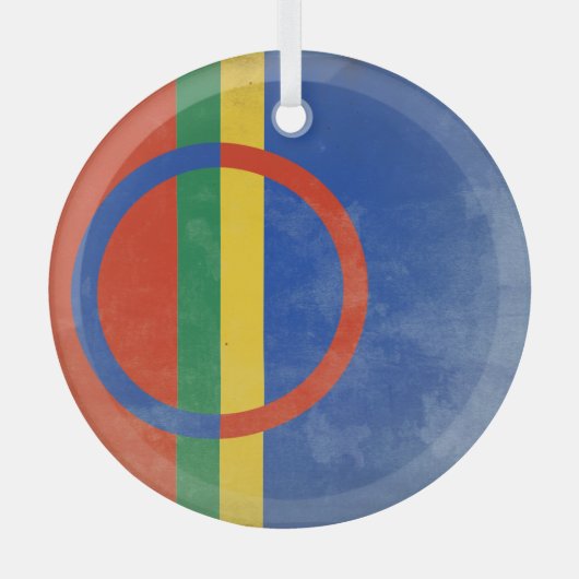 Sami-vlag Glas Ornament (Voorkant)