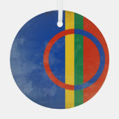 Sami-vlag Glas Ornament (Achterkant)