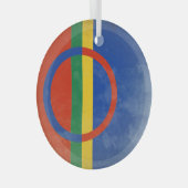 Sami-vlag Glas Ornament (Voorkant Rechts)